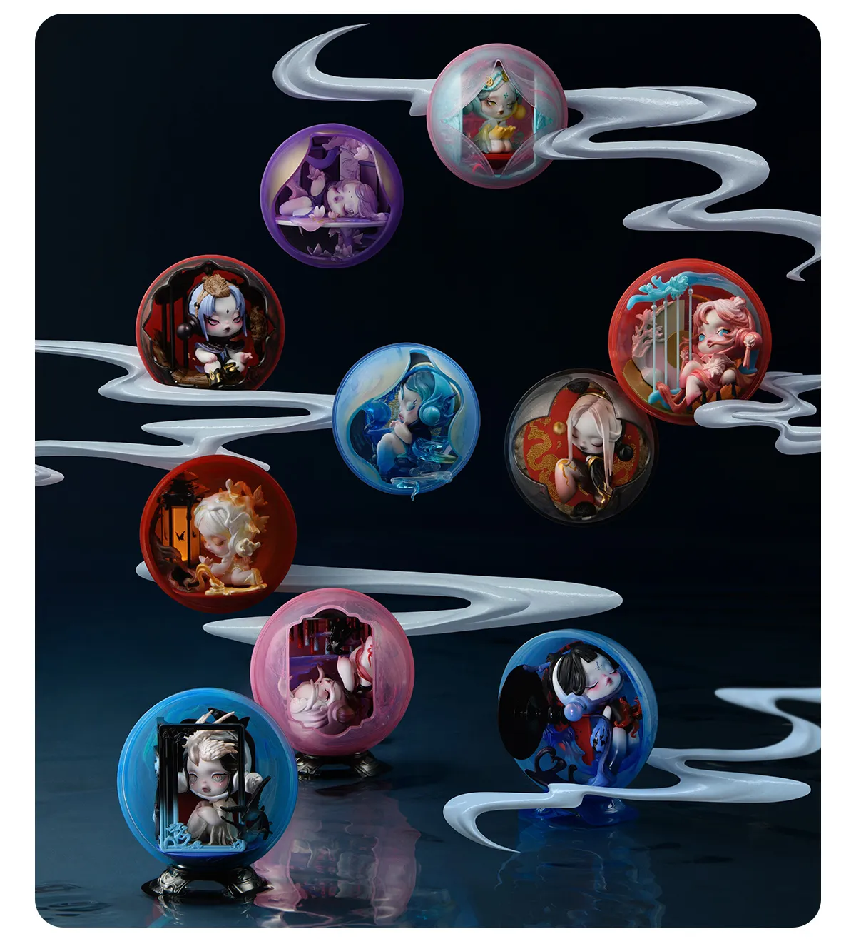 ¿Qué representan las figuras Skullpanda Espejismos Orientales?